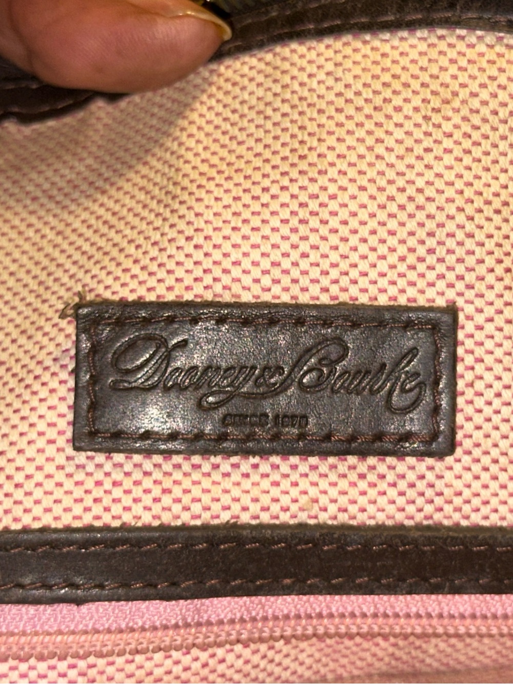 Dooney & Bourke Dillen Croco Satchel – Cranberry Red | Double Front Pockets - Picture 11 of 15